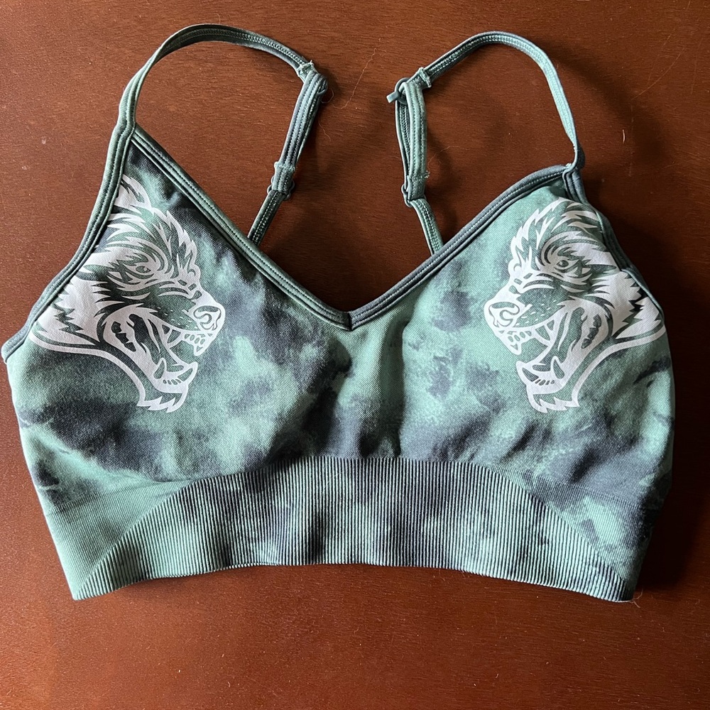 Green Graphic Women's Bralette